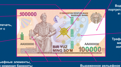 100 000 сўмлик купюра 25 февралдан муомалага чиқарилади 100 000 сўмлик купюра 25 февралдан муомалага чиқарилади
