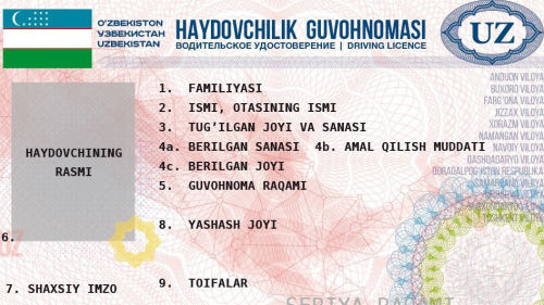 Haydovchilik guvohnomalarini 17 ta Davlat хizmatlari markazlarida olish mumkin Haydovchilik guvohnomalarini 17 ta Davlat хizmatlari markazlarida olish mumkin