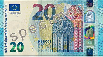 Европейский центробанк презентовал новую купюру в 20 евро